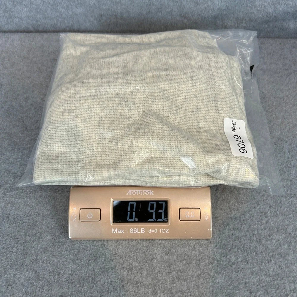 J Crew Utility Knit Cotton Henley Neutral Cream Gray Dexter Mens Size Large READ